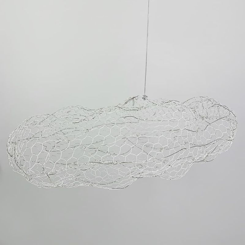 Декоративна люстра-хмаринка LED CLOUD у білому корпусі 80х45 см