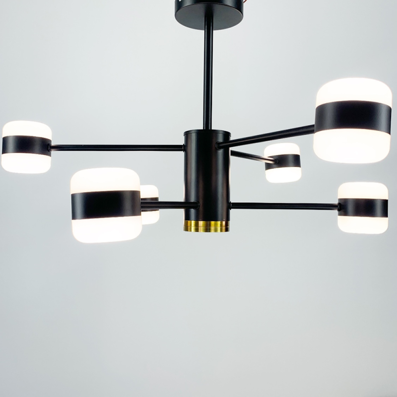 Дизайнерська LED люстра в чорному кольорі
