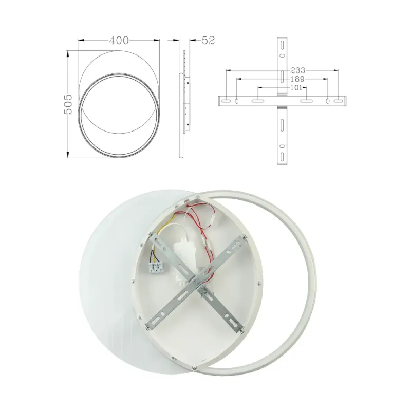 Люстра світлодіодна стельова з пультом і додатком для телефону AMATO 60W-2R