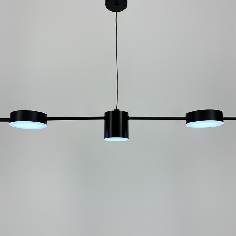 Видовджена чорна люстра LUMINA LUX