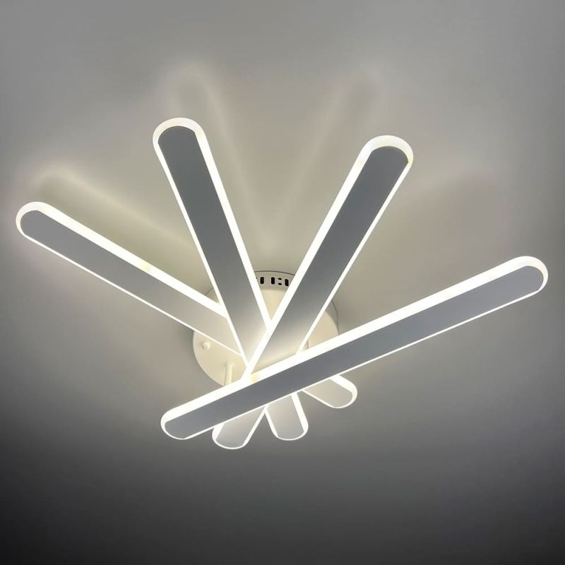 Настінно-стельовий LED світильник в білому корпусі 50х60х14 см