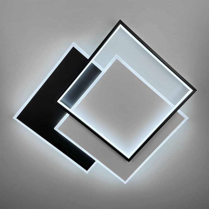 LED-світильник у чорно-білому корпусі 65х60 см