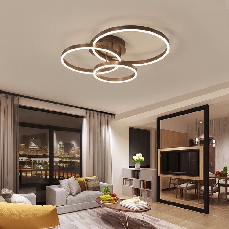 LED люстра Anelli Coffee на 3 кільця