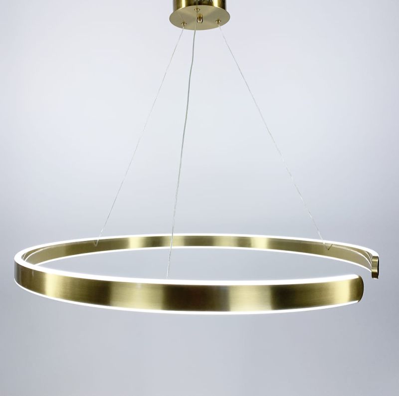 Підвісна латунна люстра Spiral Rings Ø 80 см