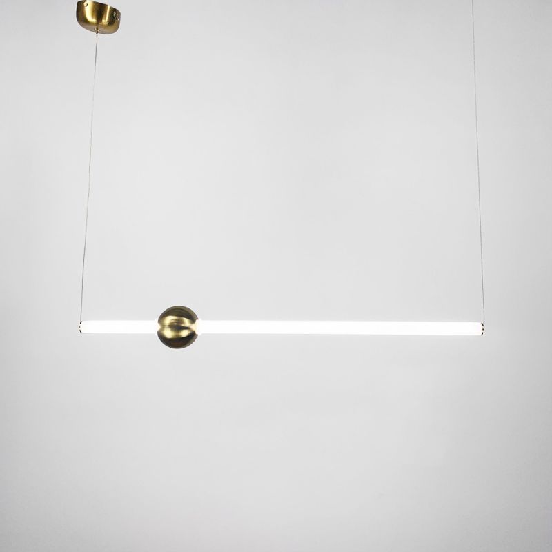 Led світильник Tube&Ball із латунною кулькою у двох формах