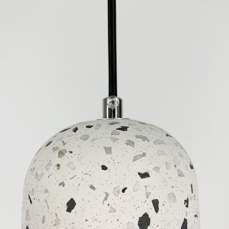Підвіс Terrazzo Dome із білим бетонним плафоном 18х10 см