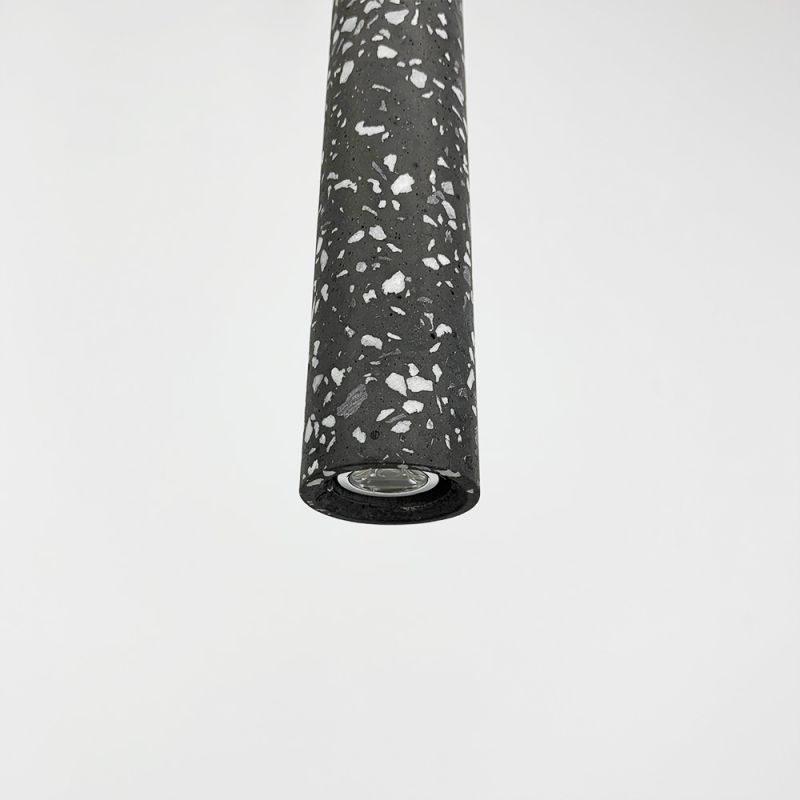 Підвіс Terrazzo Cylinder Long із сірим бетонним плафоном 30х4 см 