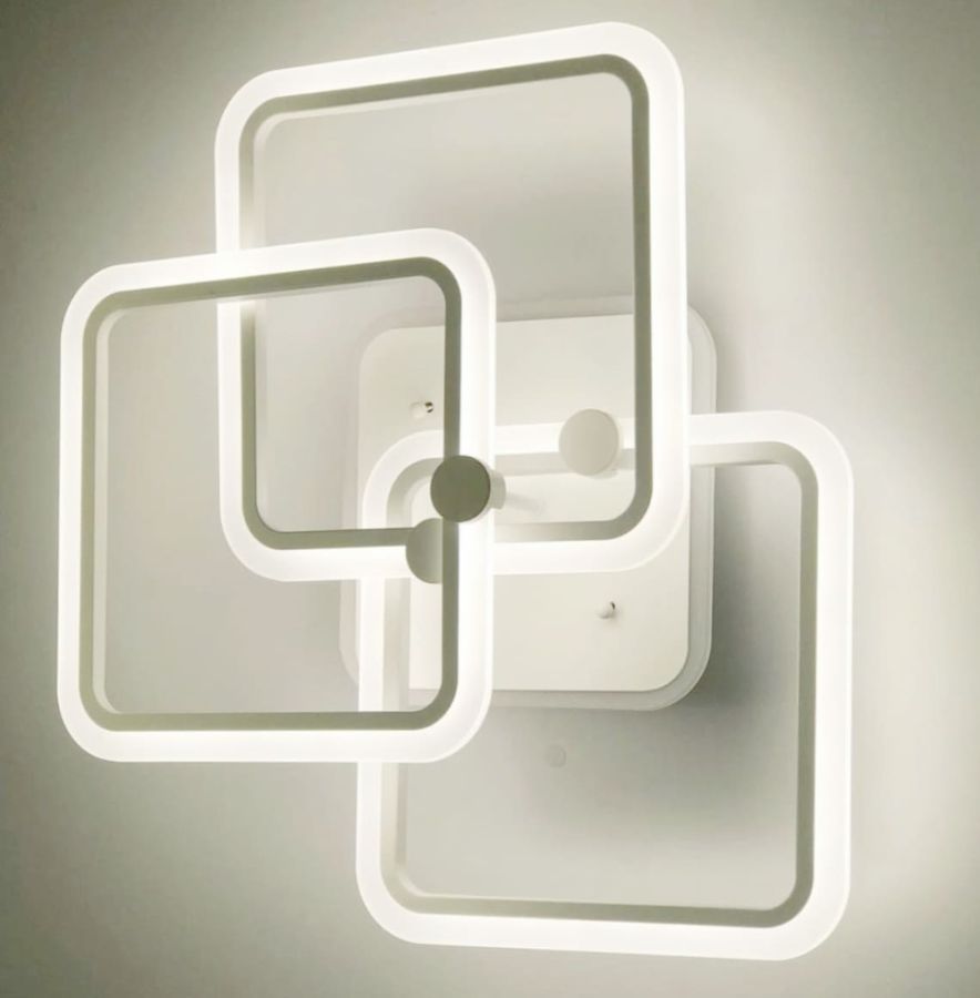 Стельова люстра LED WH з RGB підсвіткою