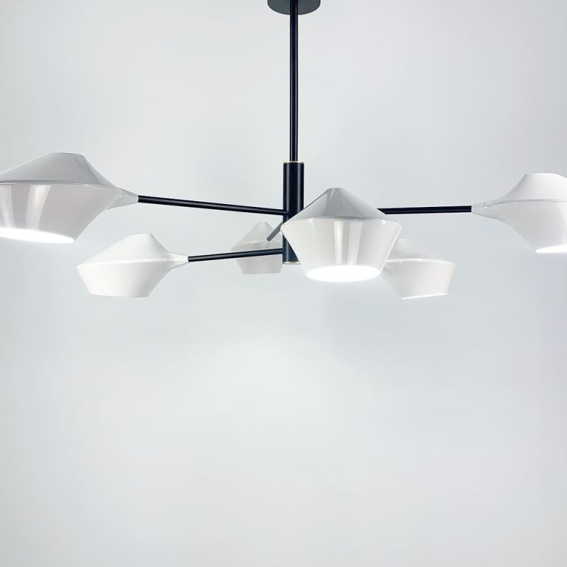 Стельова люстра Lumina Deco у чорному каркасі