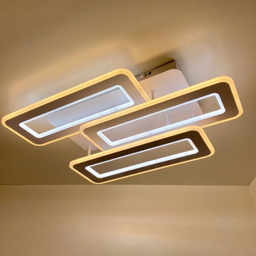 Світлодіодна люстра з пультом та мобільним додатком TRIPLEX DOUBLE 110W