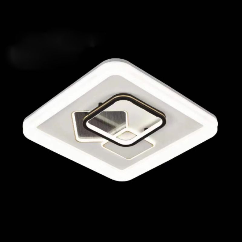 Геометричний стельовий LED світильник 46х46х7 см