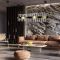 Видовжена люстра з кришталевоподібними паличками