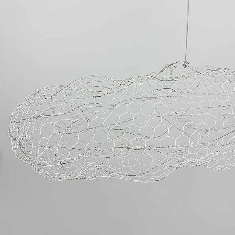Декоративна люстра-хмаринка LED CLOUD у білому корпусі 60х37 см