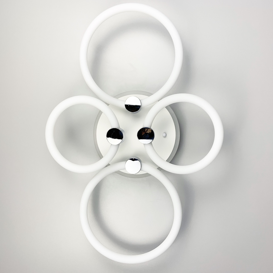 LED люстра з кільцями, що розсіює світло на 360°