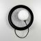 Бра у чорному корпусі із білою кулькою на магніті