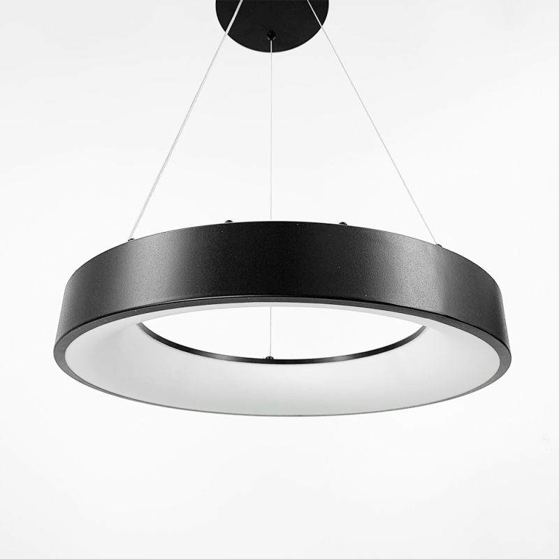 LED світильник підвісний у чорному корпусі