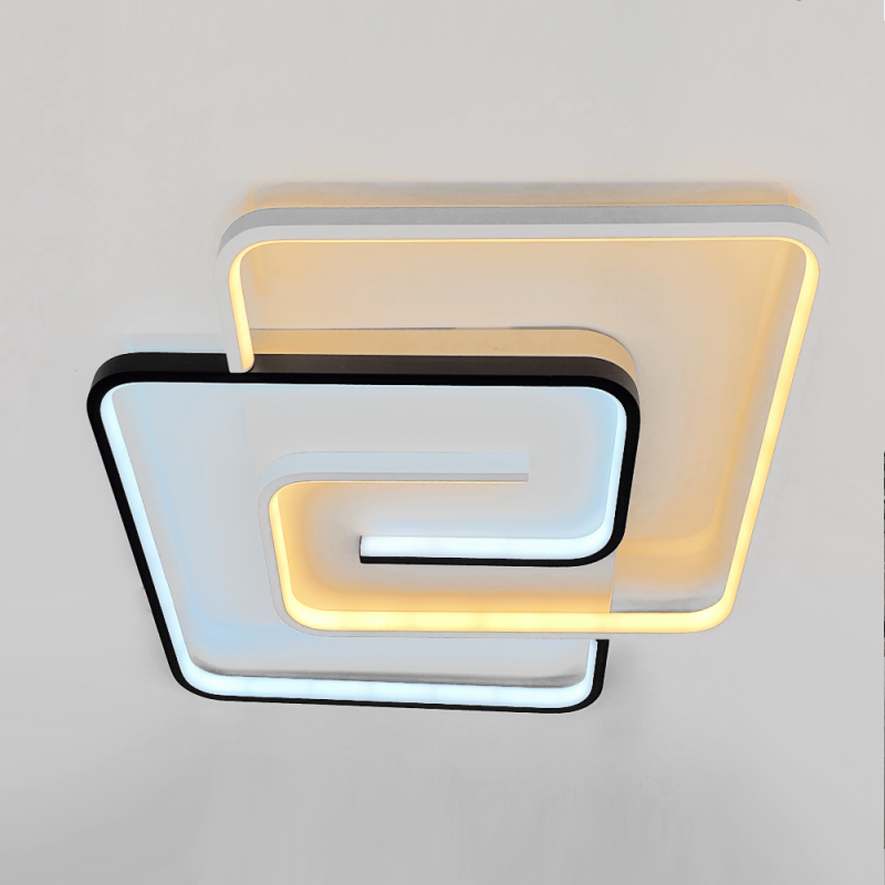 Смарт люстра з пультом керування DOMINO 90 Вт квадрат Ø 48 см