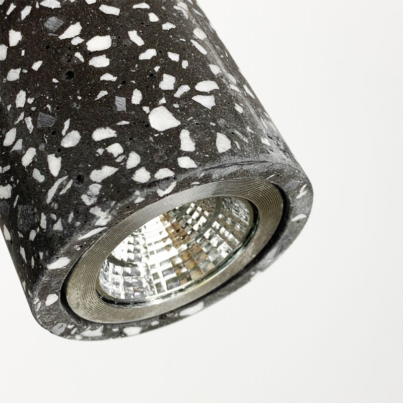 Підвіс Terrazzo Cylinder Long із сірим бетонним плафоном 30х6 см 