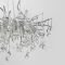 Люстра в круглому хромованому корпусі зі скляними підвісами Ø 60 см