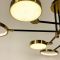 Стельова дизайнерська LED люстра латунь+чорний
