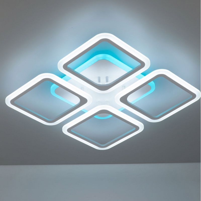 Люстра світлодіодна з пультом та додатком для телефону Room RGB 70W 4S біла