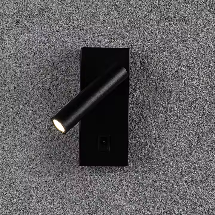 LED настінний світильник BITRIX-H 3W 4200K IP20 чорний з вимикачем на корпусі