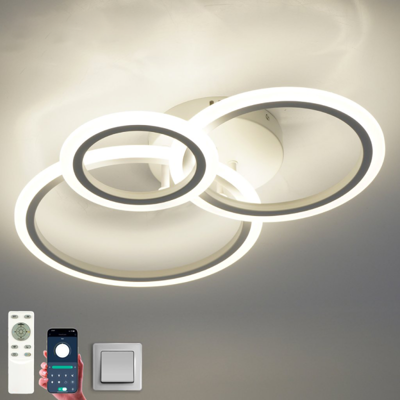 Люстра світлодіодна з пультом TRIO 70W 3R SMART WHITE