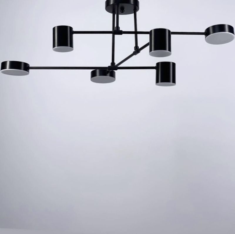 Стельова LED люстра на 6 плафонів