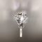 Бра в хромовому корпусі із кришталевою квіткою