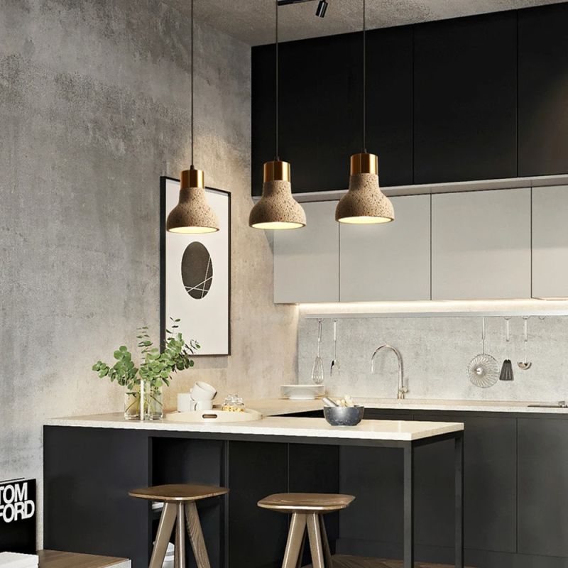 Підвіс Terrazzo Toco із сірим бетонним плафоном  в стилі Ар-деко