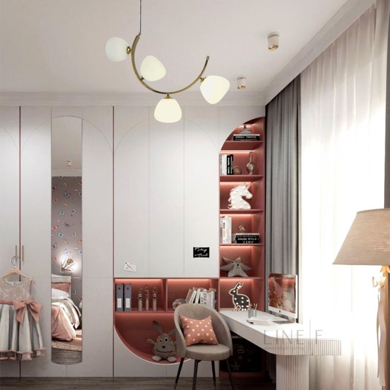 Вражаюча люстра MODERN FLORAL ARCH на 4 плафони