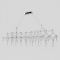Дизайнерська видовжена срібна люстра-структура із кришталем 160х50х64 см