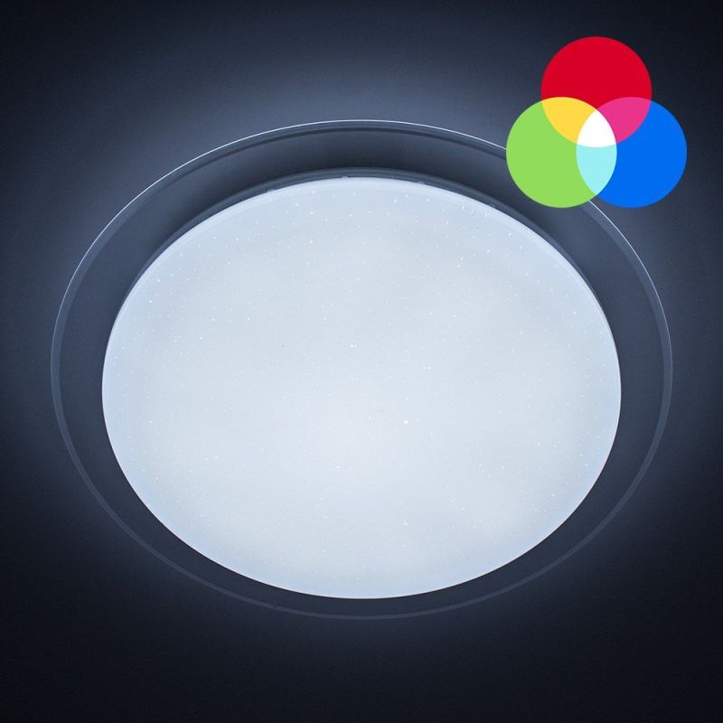 RGB смарт світильник з пультом SATURN 25W RGB круглий