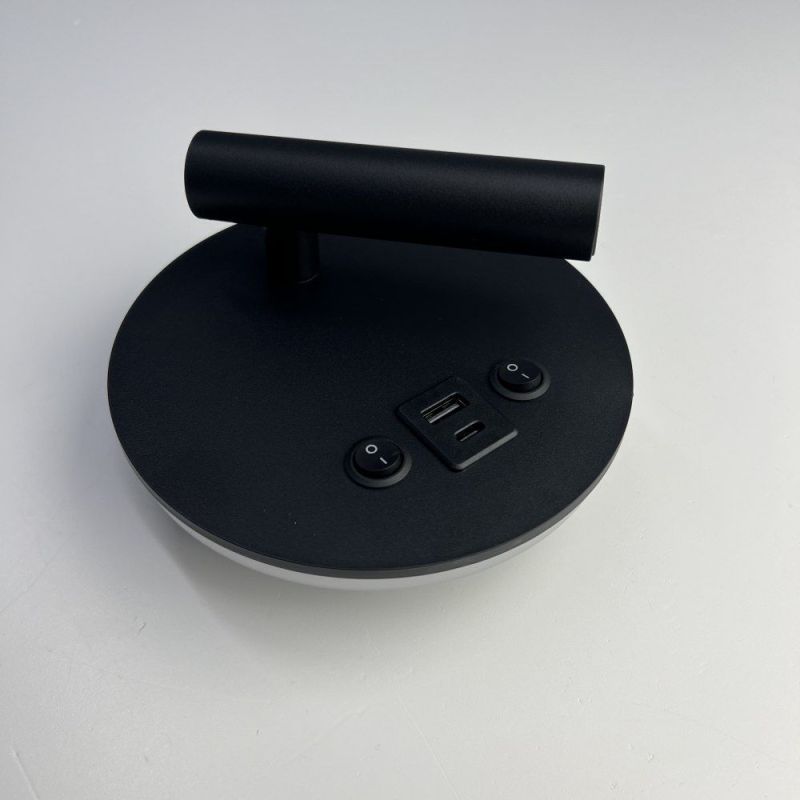 Настінний світильник - бра чорний CHARG 8W BLACK з вимикачем