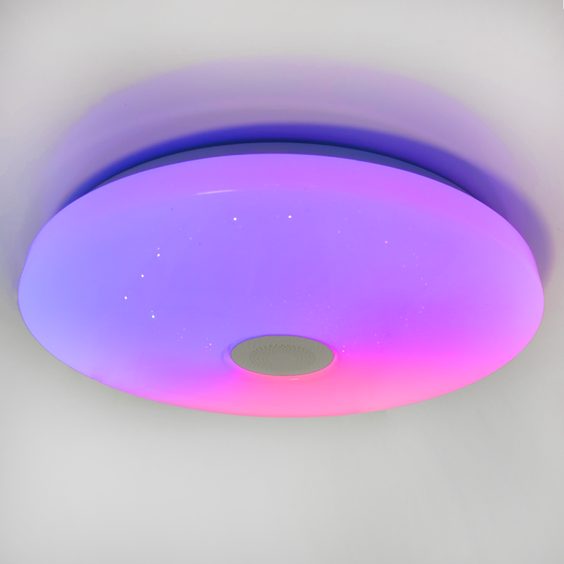 RGB смарт світильник з пультом та bluetooth колонкою 40W круг