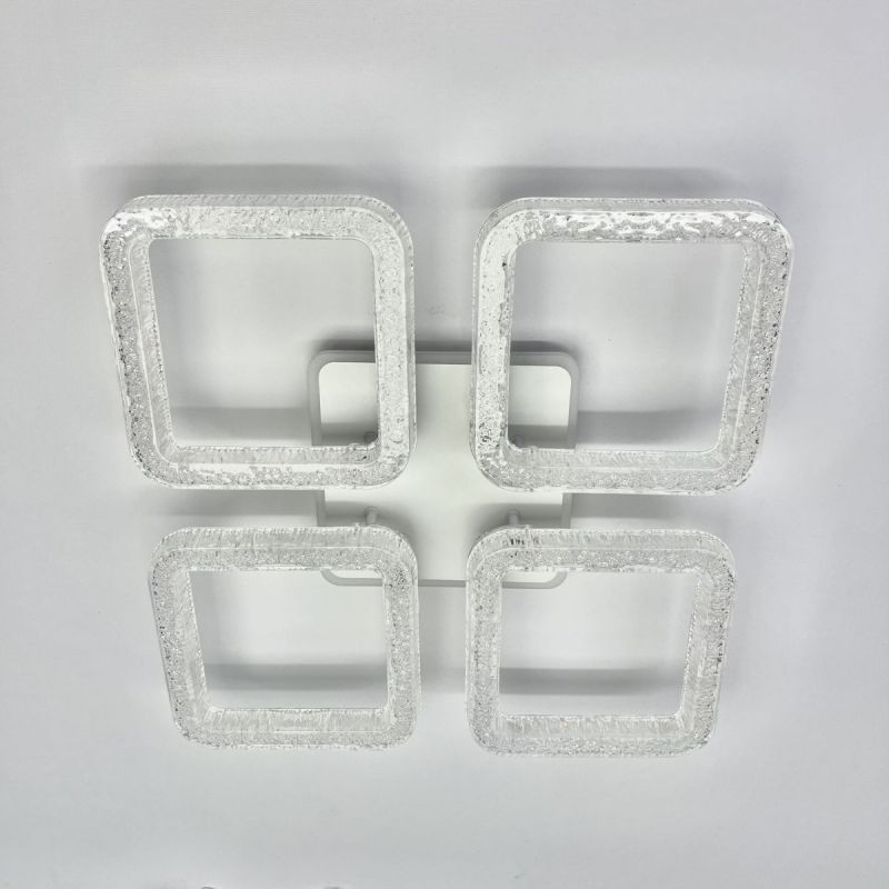 LED люстра з кольоровою підсвіткою ICEBERG SQUARE RGB 80W 4S WHITE/ICE