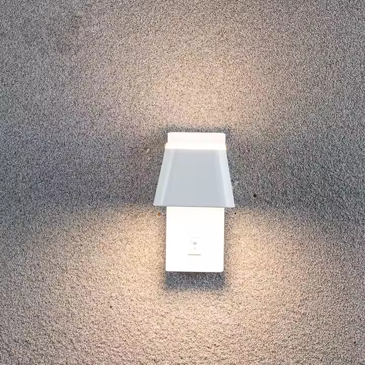 LED настінний світильник CROCUS-S 8W 4200K IP20 білий з вимикачем на корпусі
