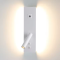 LED настінний світильник BITRIX-W USB+TYPE-C 15W Ø 30*14 см білий з вимикачем на корпусі