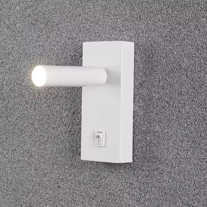 LED настінний світильник BITRIX-H 3W 4200K IP20 білий з вимикачем на корпусі