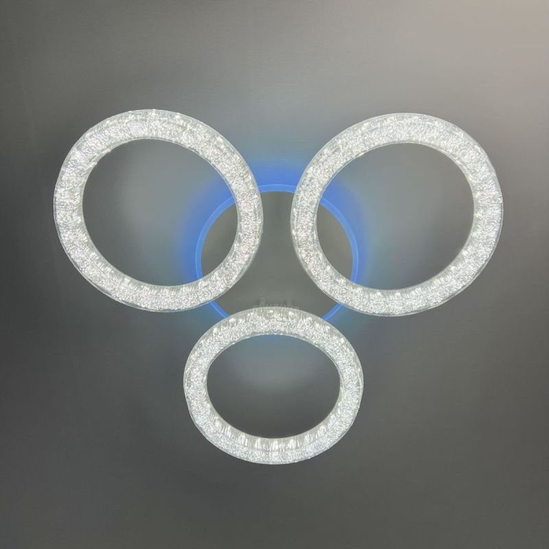 LED люстра з кольоровою підсвіткою ICEBERG ROUND RGB 60W 3R WHITE/ICE