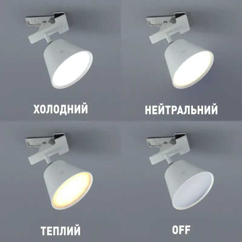 Настільна сенсорна світлодіодна лампа Loka на акумуляторі білий 3W