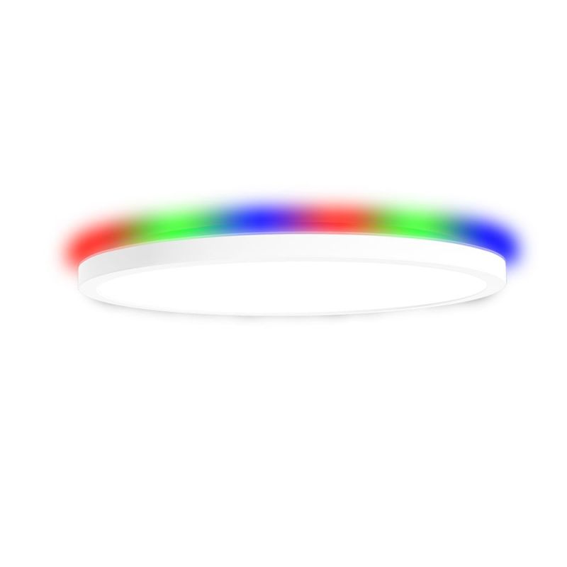 LED світильник стельовий MILLENNIUM RGB підсвідка білий круг 48W з пультом