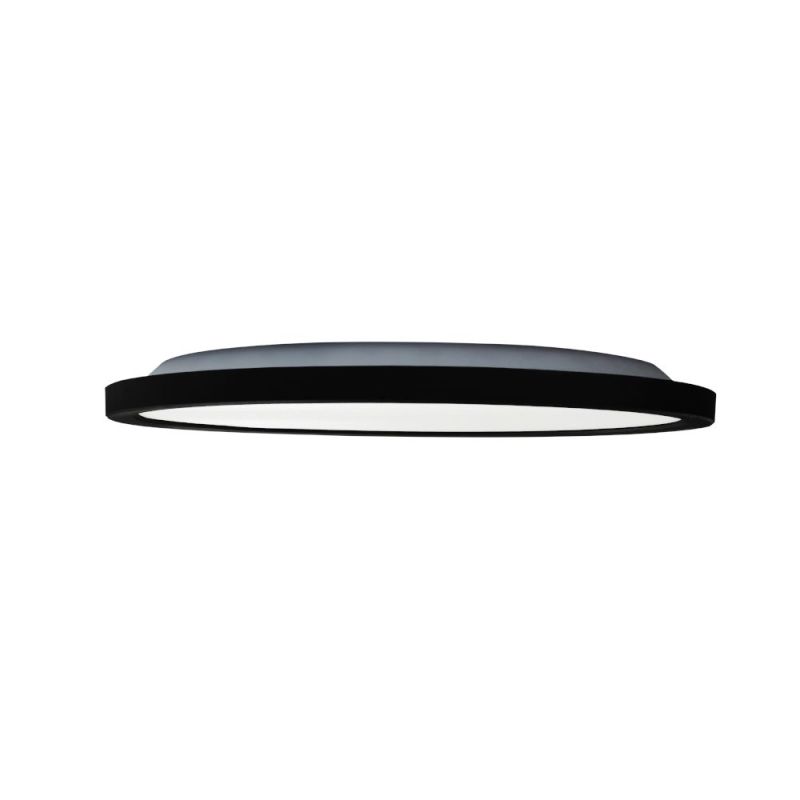 LED світильник стельовий MILLENNIUM RGB підсвідка чорний круг 38W з пультом