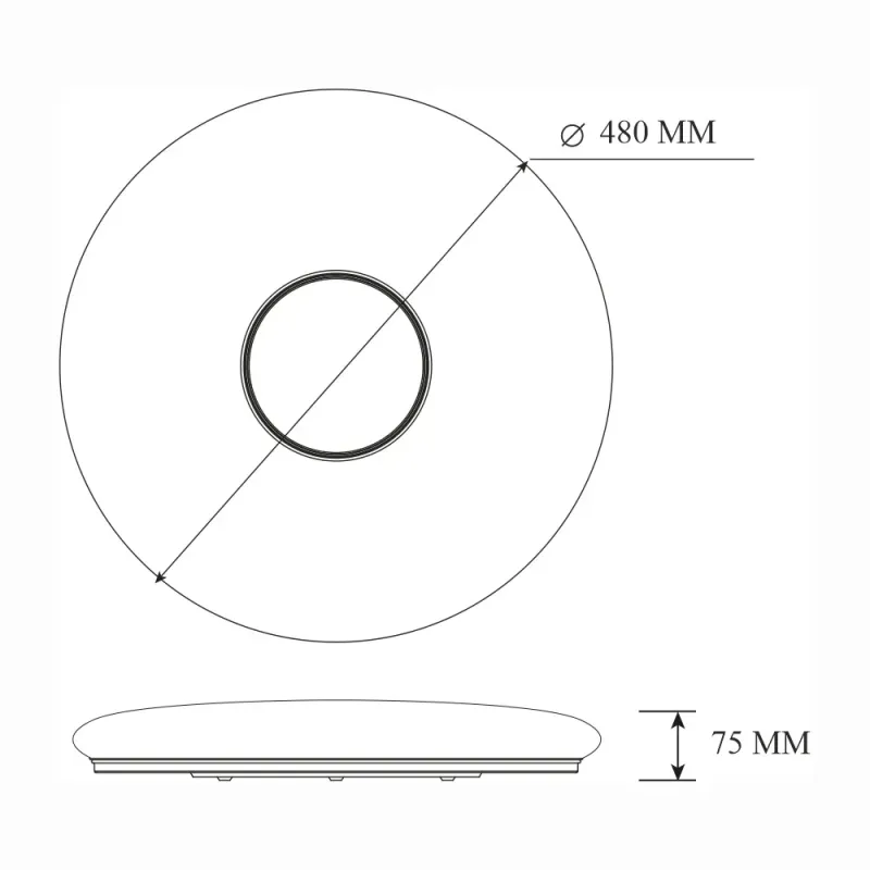 RGB смарт світильник з пультом та bluetooth колонкою MUSIC 80W круг