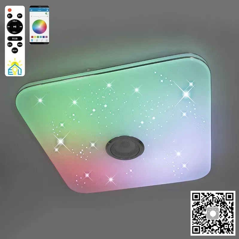 RGB смарт світильник з пультом та bluetooth колонкою MUSIC 80W
