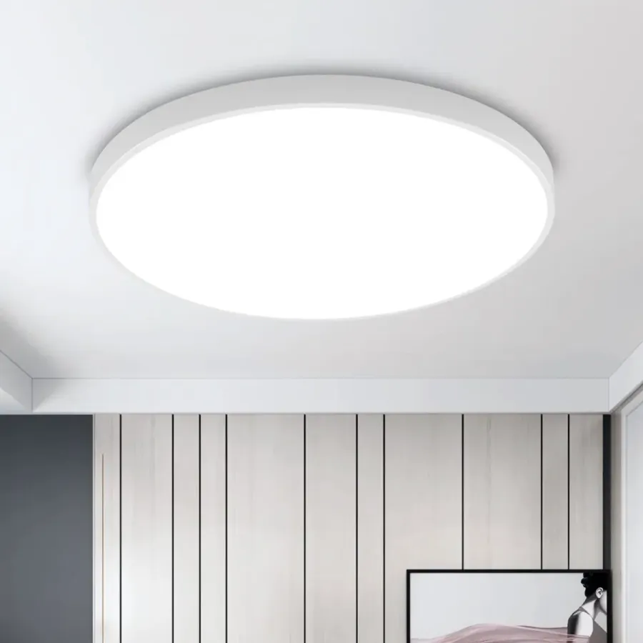 LED Світильник MOON Ø 38 см 50 Вт білий з срібним
