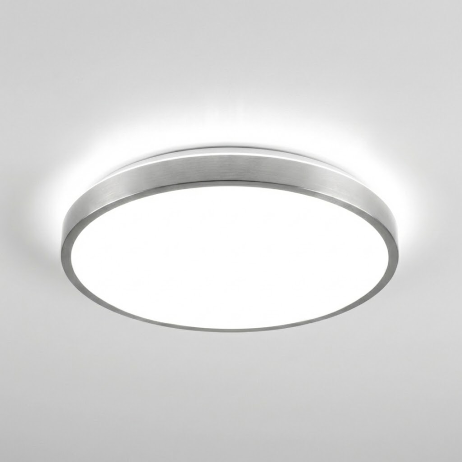 Світильник срібний світлодіодний RING матовий 60W Ø 39 см з пультом та димером