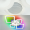 Музична LED люстра на пульті OVAL RGB MUSIC 80W 5S біла