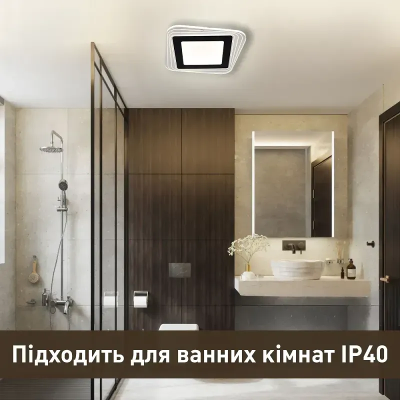 Світильник світлодіодний настінно - стельовий PLAZA 30W чорний