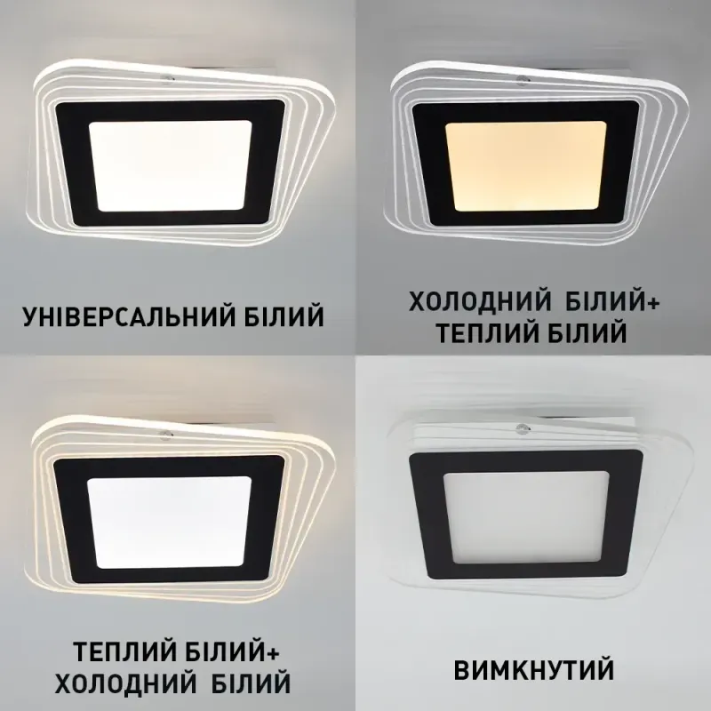 Світильник світлодіодний настінно - стельовий PLAZA 30W чорний